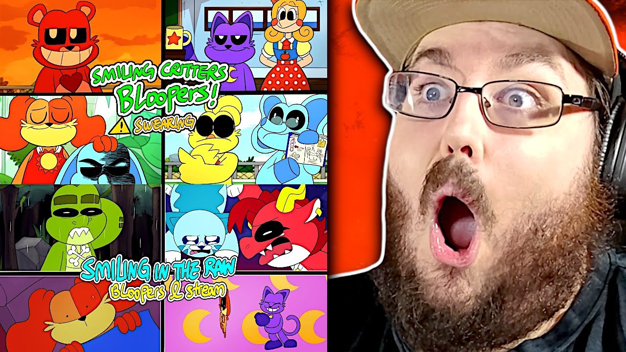 Hide and sleep & Smiling in the Rain BLOOPERS OUTTAKES ANIMATED 🌈SMILING/NIGHTMARE CRITTERS REACTION