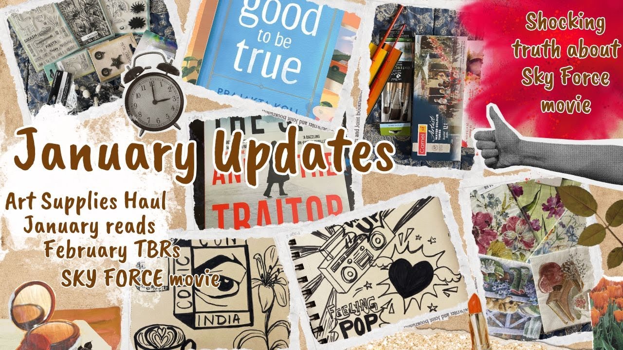 **Art Supplies Haul, January Reads, February TBR & Sky Force Movie Book Connection**