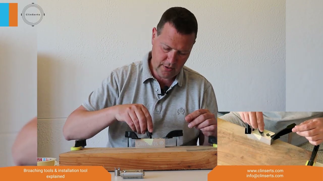 Clinserts® Broaching Tool Explained for insert installation