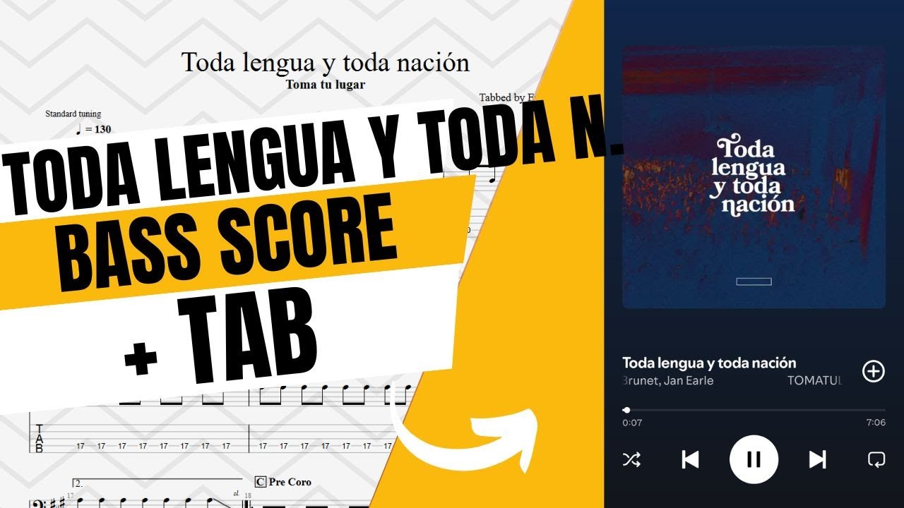Toda lengua y toda nación - TOMATULUGAR | Bass Score + Tab