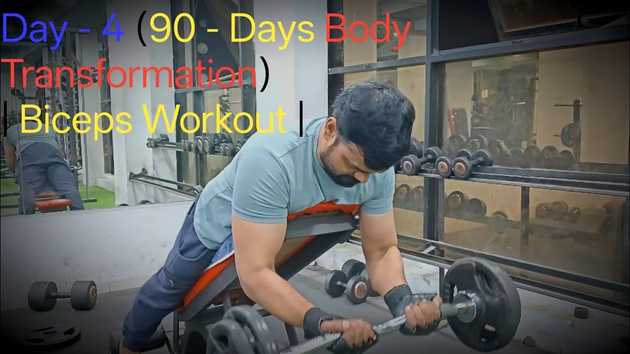 Day 4 💪 | 90 Days Body Transformation – Biceps Blast Mode On 🔥👑