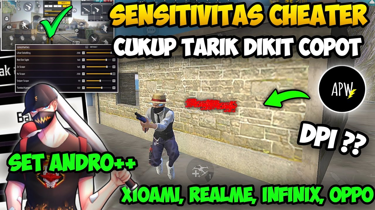 INI SENSI TERLALU BRUTAL 💀😱 CUKUP DRAG DIKIT COPOT - SENSITIVITAS FF AUTO HEADSHOT + SET ANDRO 🔒🔥