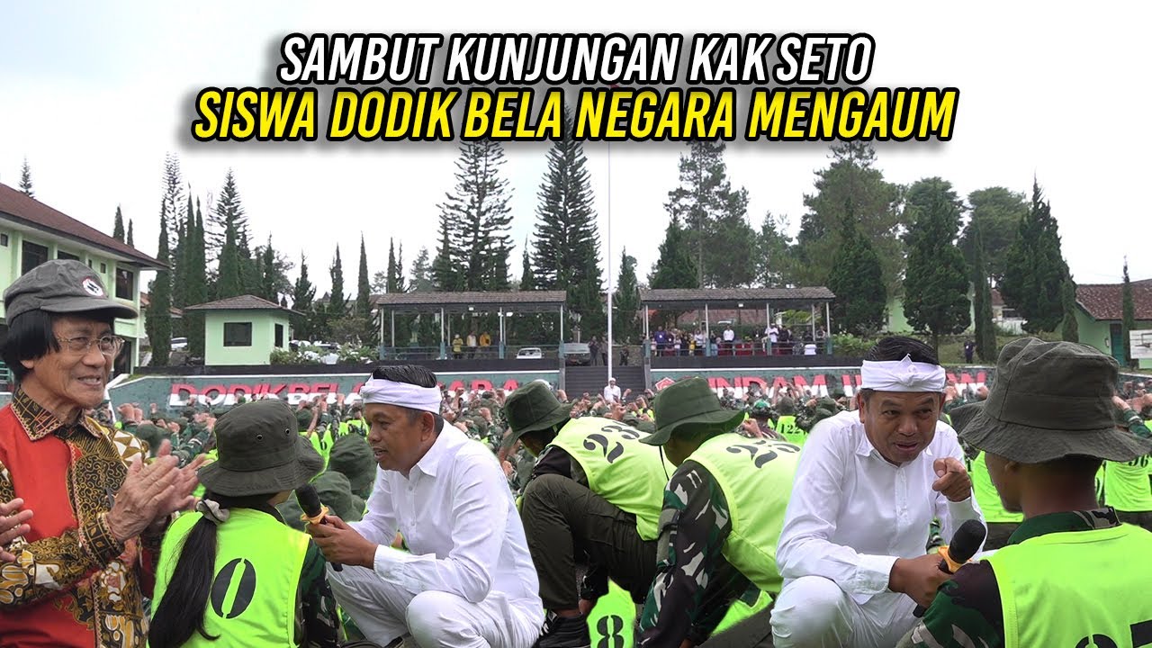 SAMBUT KUNJUNGAN KAK SETO | SISWA DODIK BELA NEGARA MENGAUM