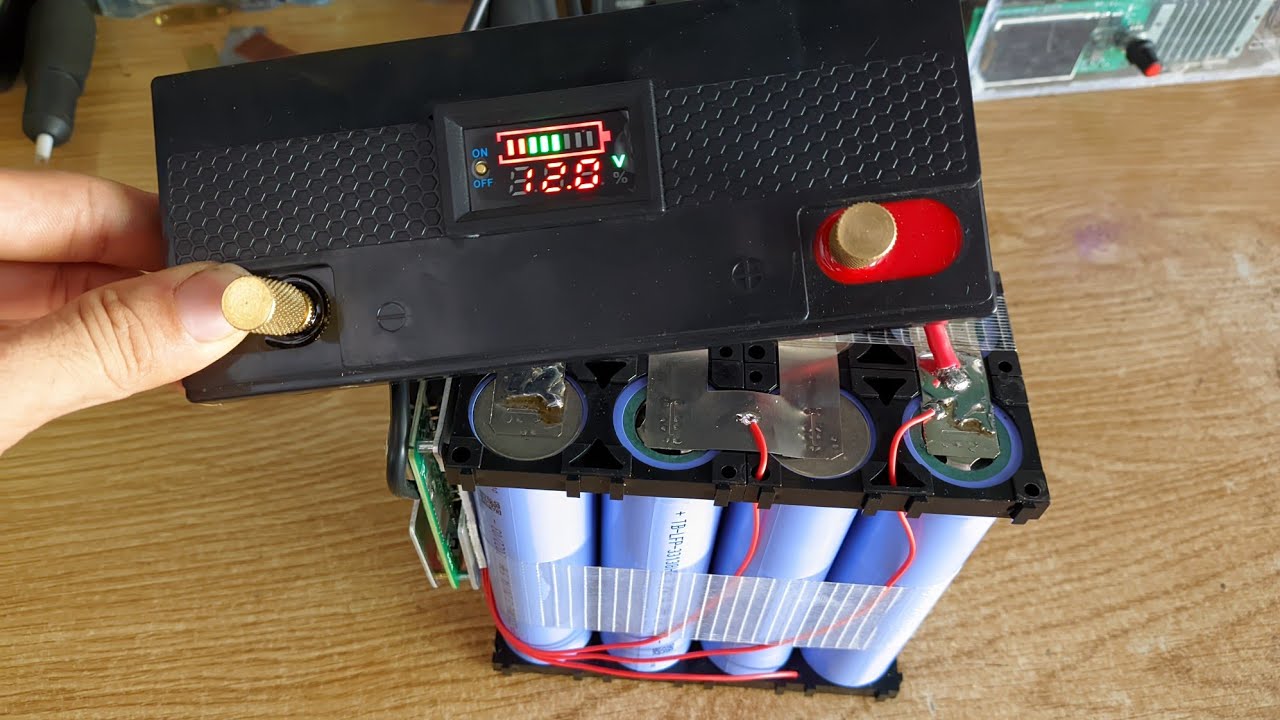 Bộ pin lithium 12v 30ah, 8 cell 33138