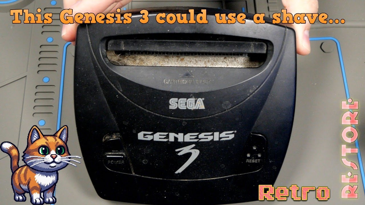 Restoring a Sega Genesis 3:  Cat hair edition
