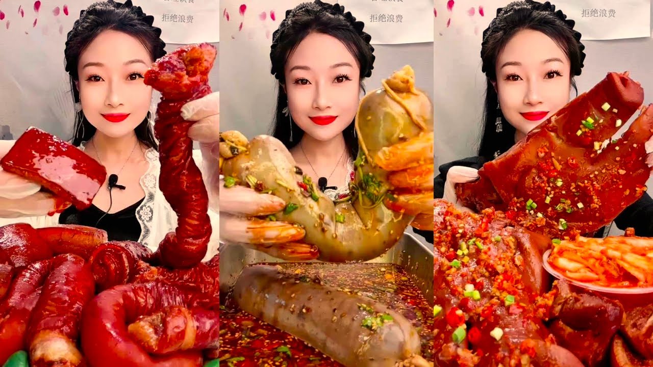 ASMR CHINESE FOOD MUKBANG EATING SHOW | BRAISED PORK BELLY | 먹방 ASMR 중국먹방 | ASMR SPICY CHINESE FOOD