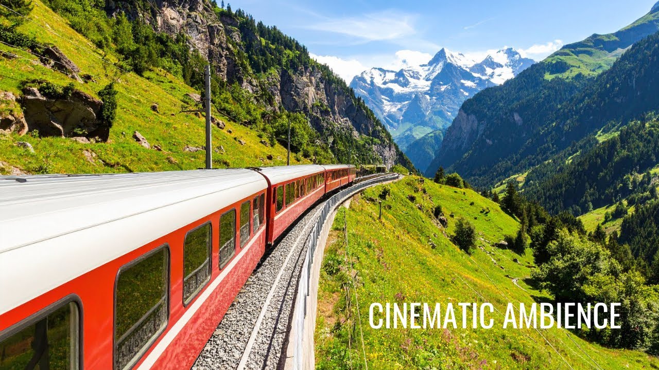 4K Cinematic Train Ride Through the Canadian Rockies &mdash; Real Time POV Ambient Journey