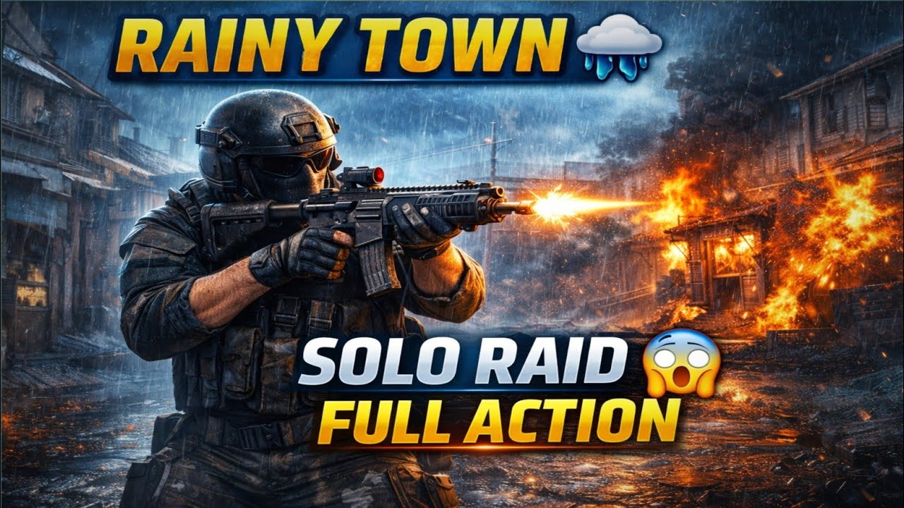 OPS STRIKE Rainy Town Solo Mission 🌧️ | Full Gameplay & Intense Survival || ItsGgStudio 