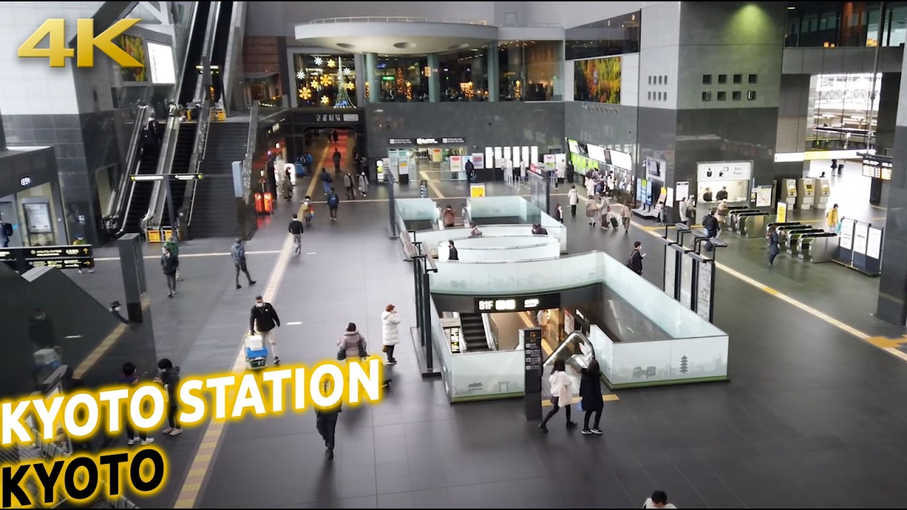 This is the magnificent KYOTO Station at evening · JAPAN in 4K