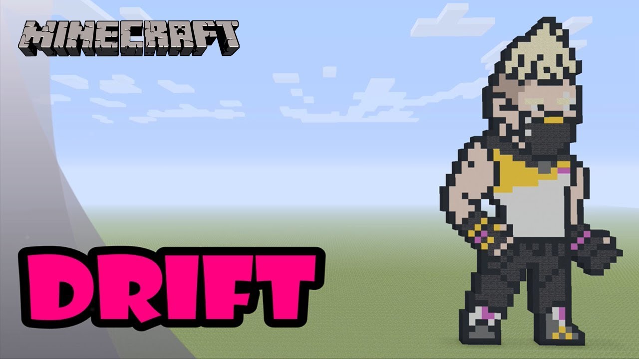 Minecraft: Pixel Art Tutorial and Showcase: Drift (Fortnite Battle Royale)