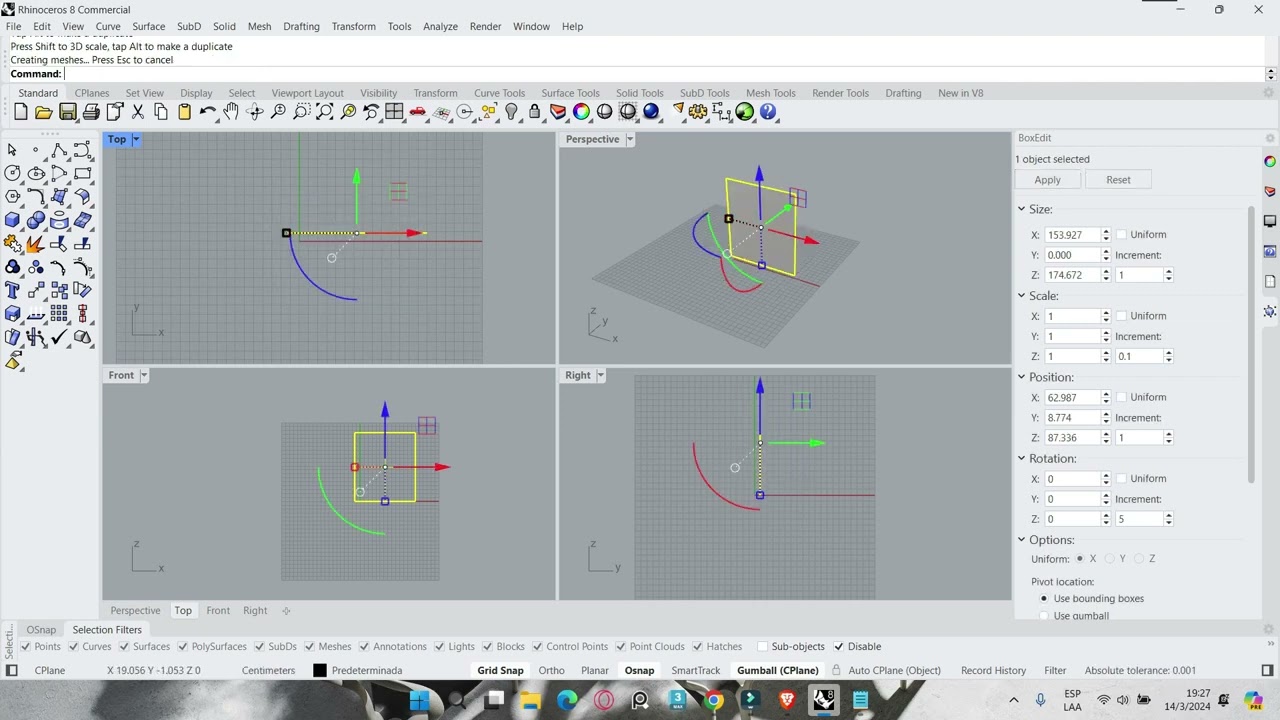 # Tutorial 1: Rhinoceros primeros pasos