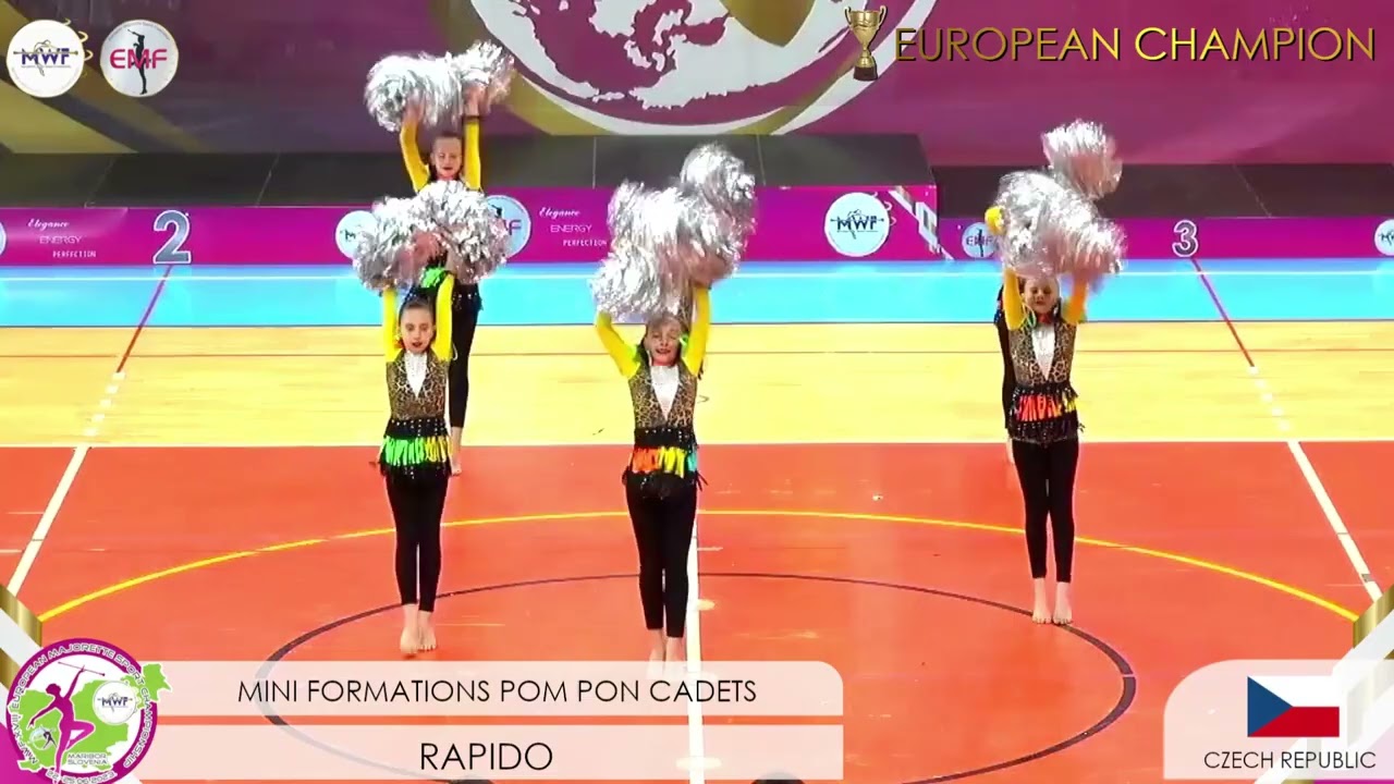 MWF/ 🏆 EUROPEAN CHAMPION 2023. 🏆MINI FORMATION POM PON CADETS/ RAPIDO- CZ