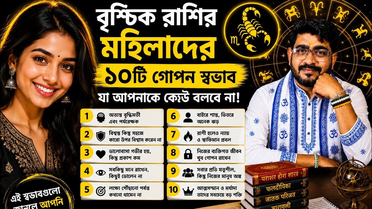 বৃশ্চিক রাশির মহিলারা কেমন হয় | বৃশ্চিক রাশির মহিলাদের ১০টি গুন
