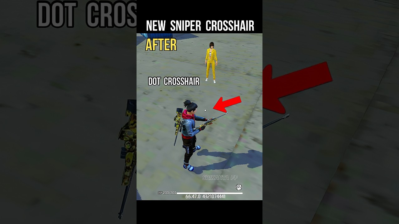 New Sniper Crosshair 🔥 AWM, M82B & Others Now Have Dot Crosshair #srikantaff