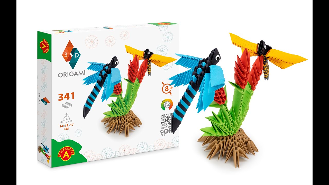 ORIGAMI 3D - WAŻKI (DRAGONFLY)