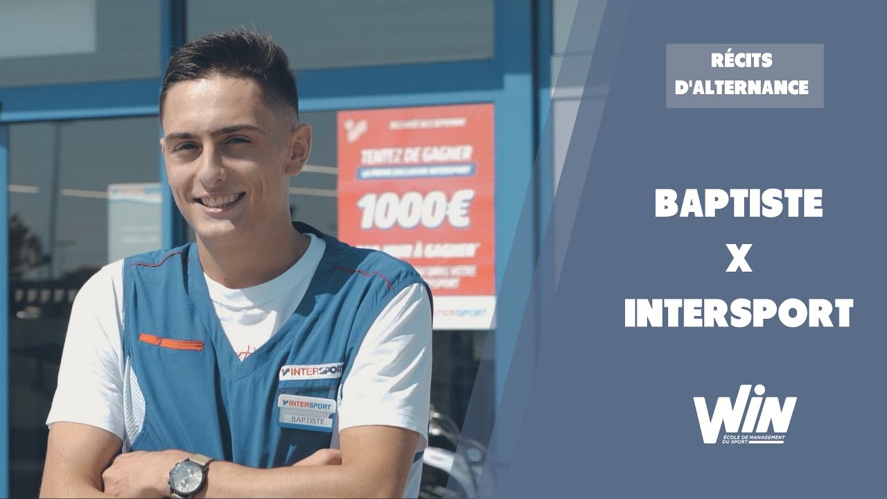 Baptiste, étudiant en MBA Management du sport, en alternance chez Intersport à Lapège