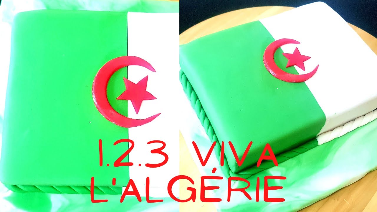 🇩🇿🇩🇿 Gâteau drapeau d'Algérie 🇩🇿 Algeria Flag🇩🇿 Bandeira da Algéria🇩🇿🇩🇿