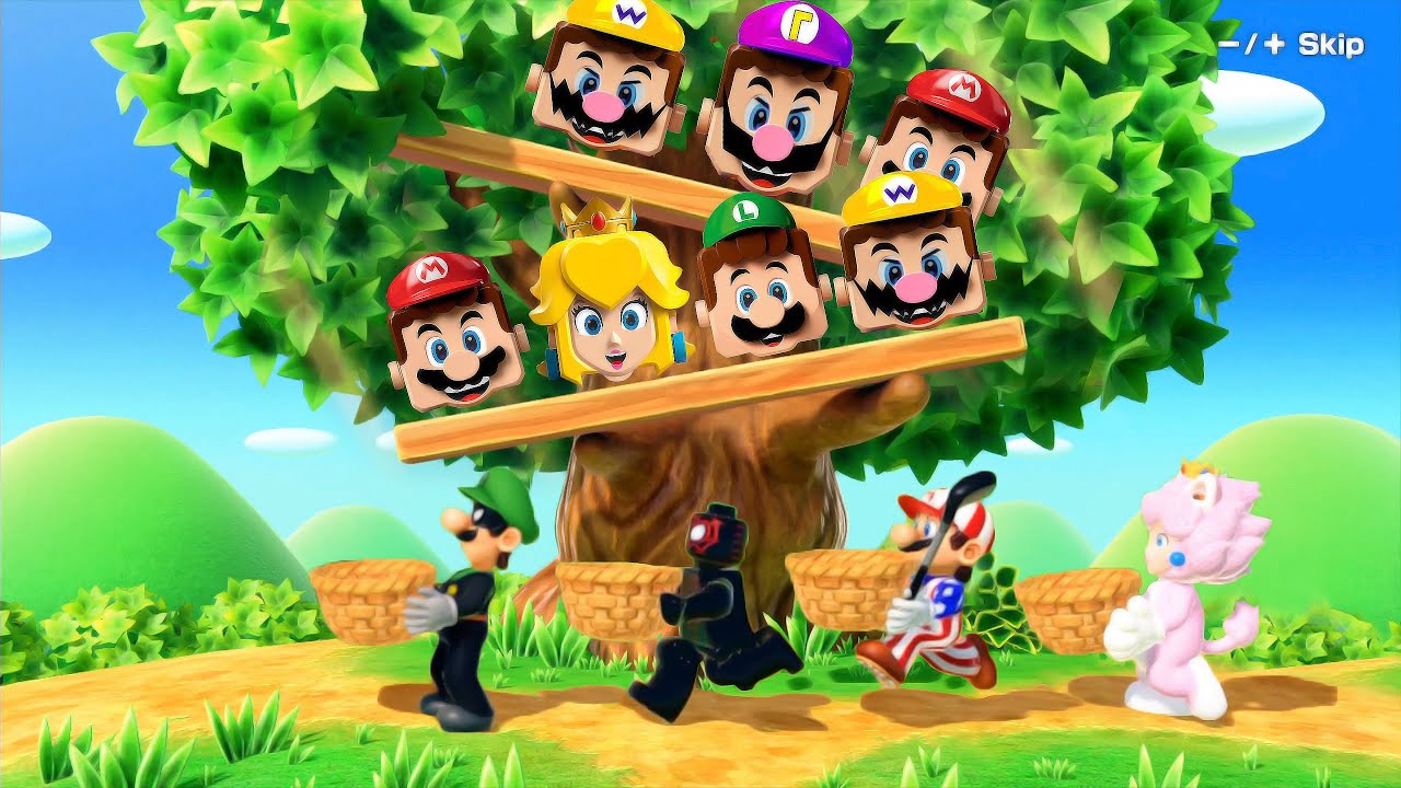 【마리오 파티 슈퍼스타즈】미니게임 루이지 vs 레고 스파이더맨 vs 마리오 vs 피치(마스터 CPU)