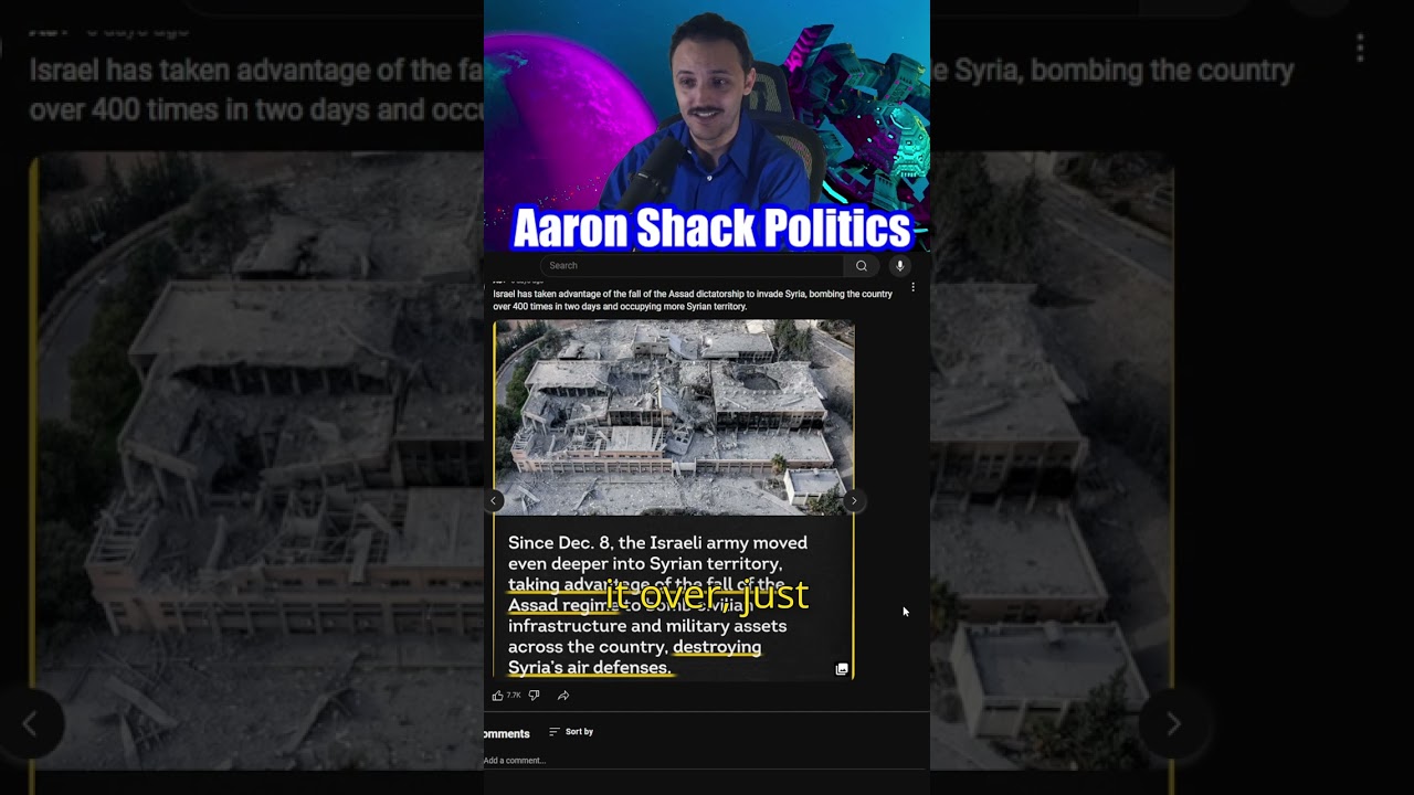 Israel invades Syria, US gave no deadline for Israel's withdrawal | Aaron Shack Politics