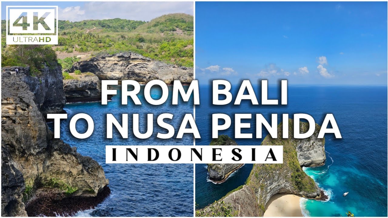 HOW TO GET FROM BALI TO NUSA PENIDA ISLAND | Kelingking Beach & Angel's Billabong, Indonesia | 4K