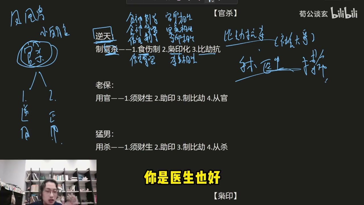 革新飄搖還是守舊穩定，制服官殺還是助力官殺？荀爽直播精華-八字格局統講①制用官殺