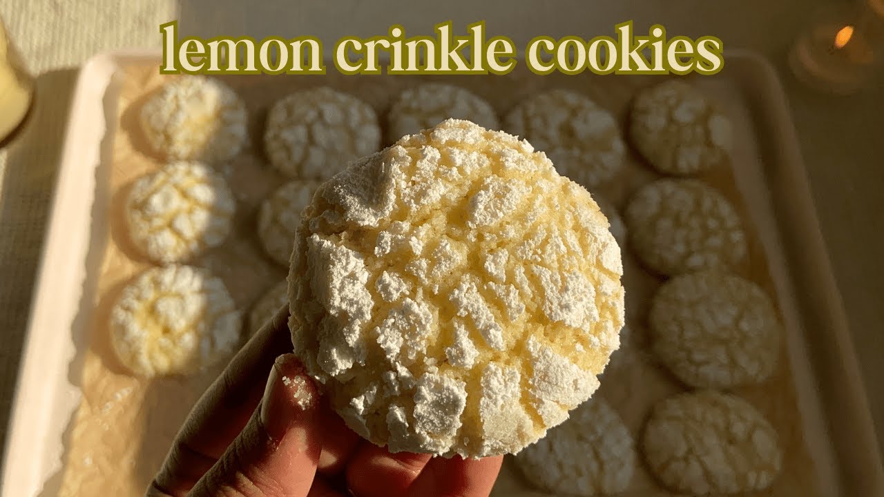 Easy Lemon Crinkle Cookies 🍋 Bake With Me