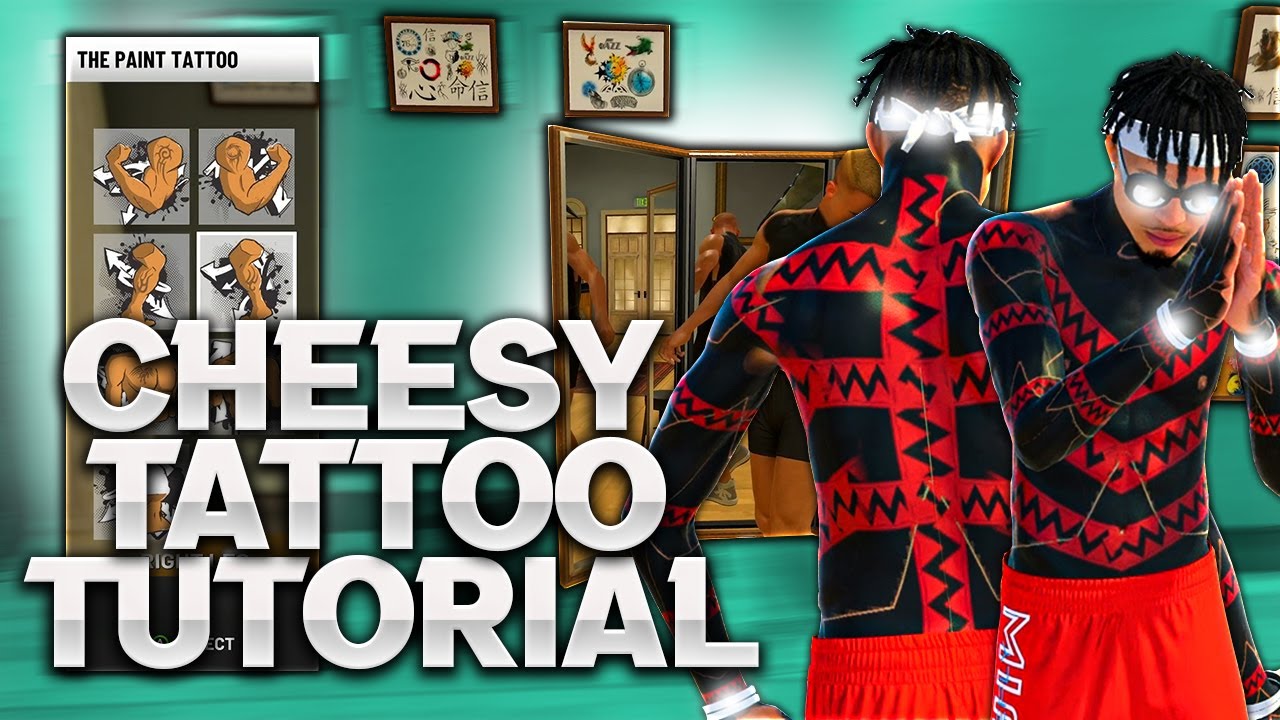 NBA 2K22 CHEESY TRYHARD MULTI STRIPE TATTOO TUTORIAL KingSuperior TATTOOS