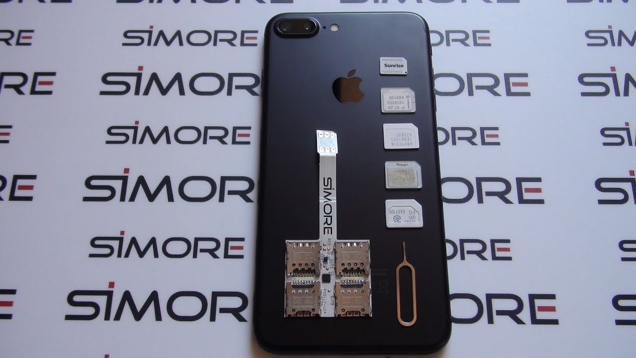 iPhone 7 Plus with 5 SIM cards  - World's first Five SIM conversion with SIMore WX-Five 7 Plus