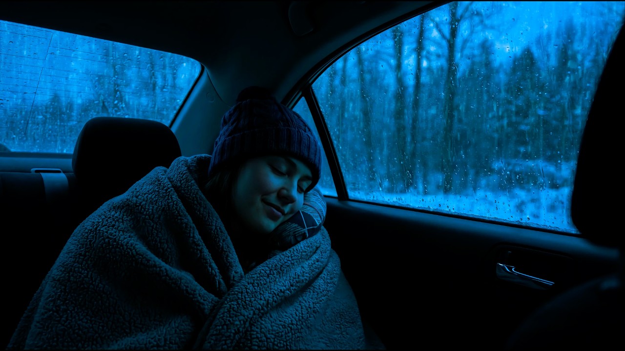 Say Goodbye To Stress In Less Than 3 Minutes To Fall Asleep With Heavy Rain And Thunder On The Car