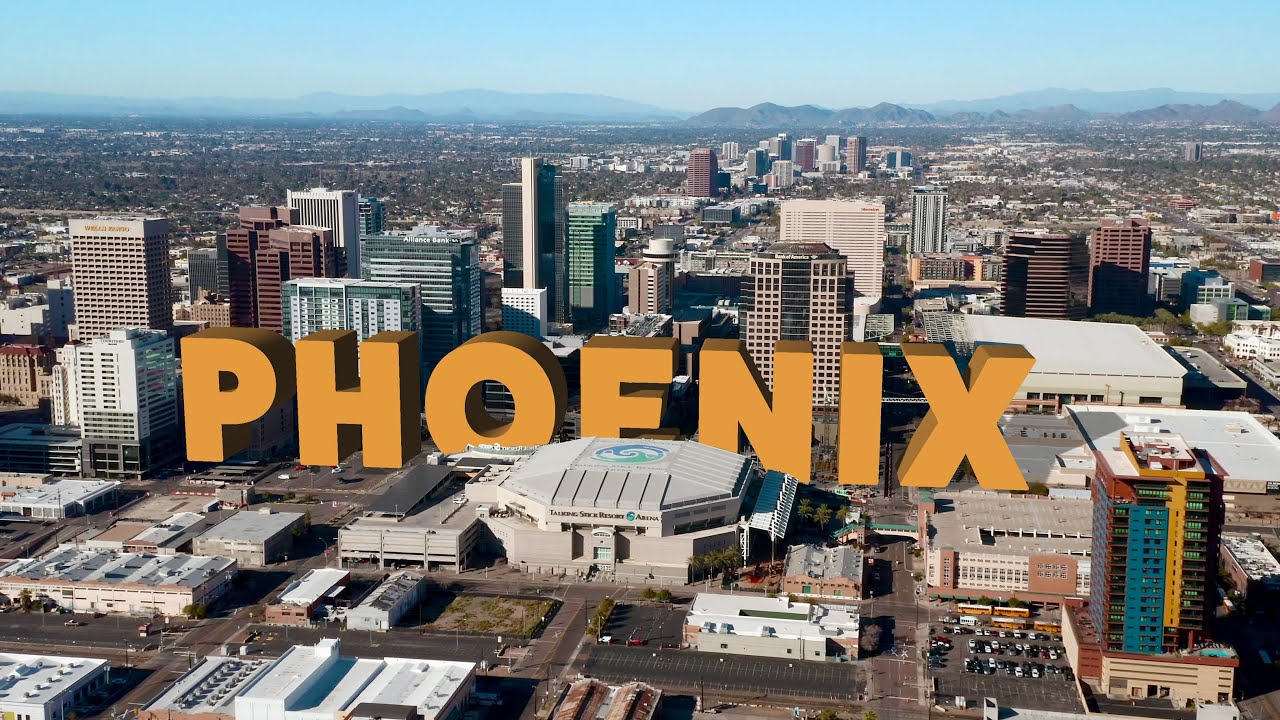 Downtown Phoenix Arizona Skyline in 4K Ultra HD Epic Aerial Drone Footage [DJI Mavic 2 Pro]