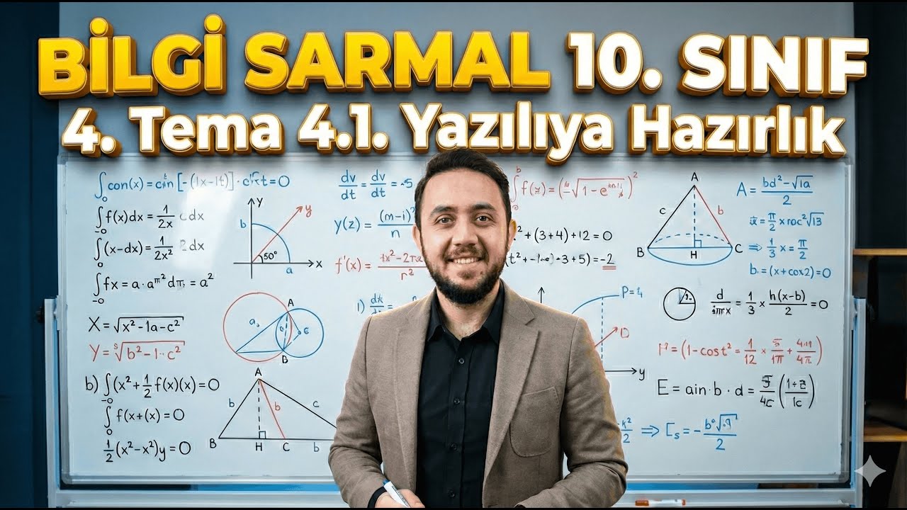 2025-26 Bilgi Sarmal 10. Sınıf Matematik | 4. Tema 4.1. Yazılıya Hazırlık (syf 200-201)