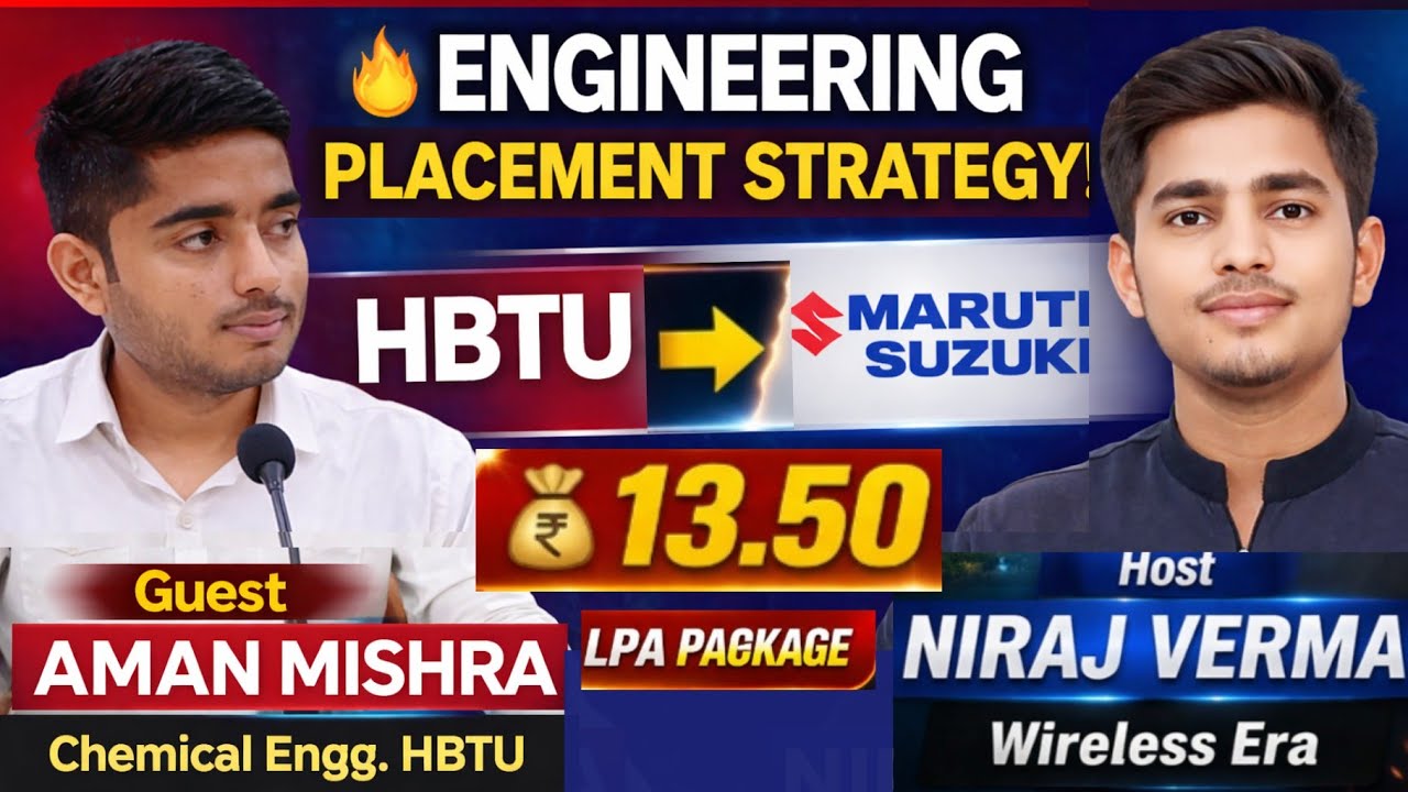 Aman Mishra| ₹13.50 LPA Package🚀 Engineering Placement Strategy 🔥|HBTU ➜ Maruti Suzuki #marutisuzuki
