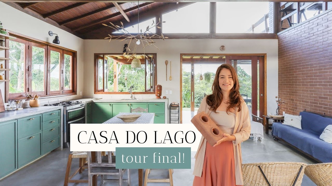 CASA DO LAGO SUSTENTÁVEL EM TIJOLO ECOLÓGICO PARTE 2