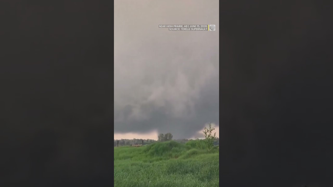 Funnel cloud spotted in northern Alberta | #shorts