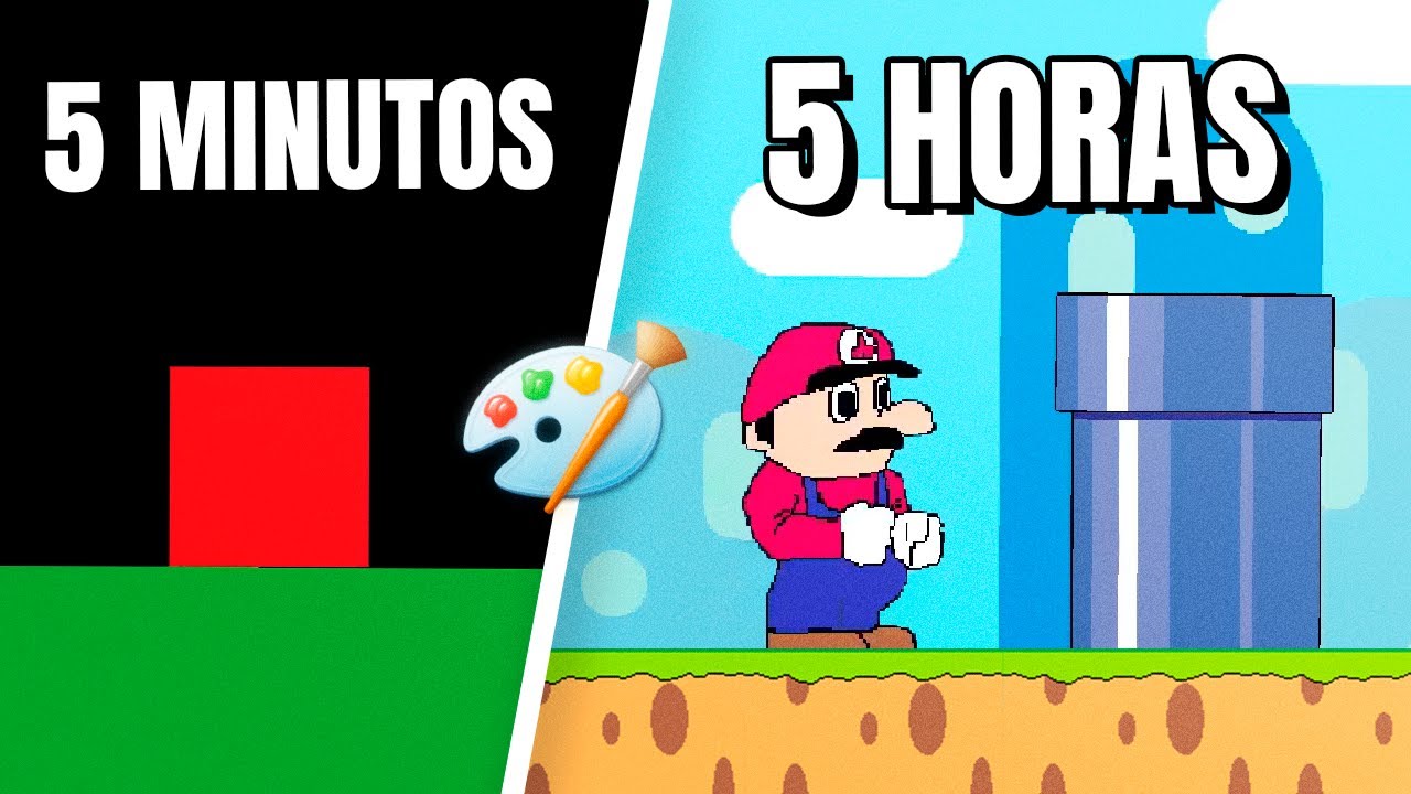 Recriei MARIO WORLD em só 5 HORAS (com o PAINT)
