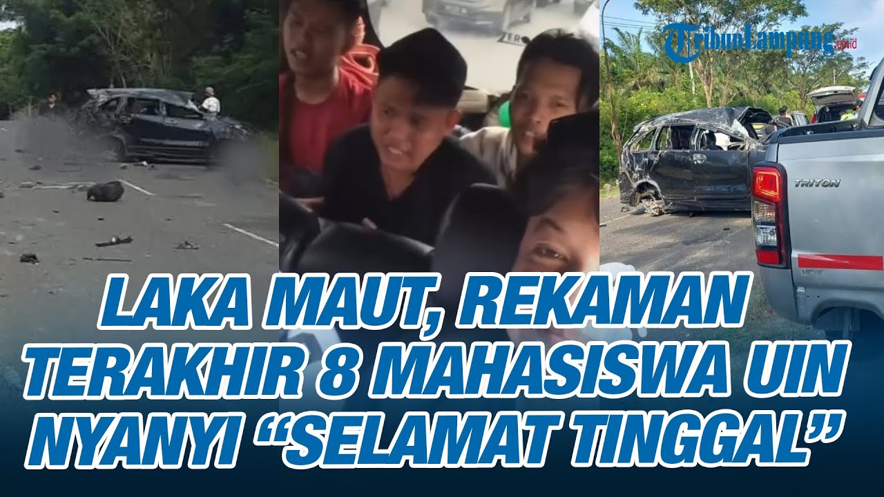 Rekaman Video 8 Mahasiswa UIN Sebelum Kecelakaan Maut, Sempat Nyanyi Selamat Tinggal