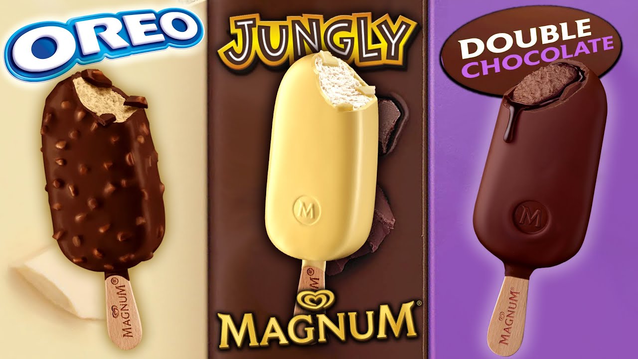 HELADOS MAGNUM CASERO SIN MÁQUINA HELADERA de OREO, NESTLE JUNGLY Y DOBLE CHOCOLATE con BURPEE! 🍨