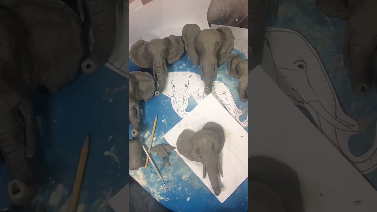 Making a Clay Elephant Head That is Realistic