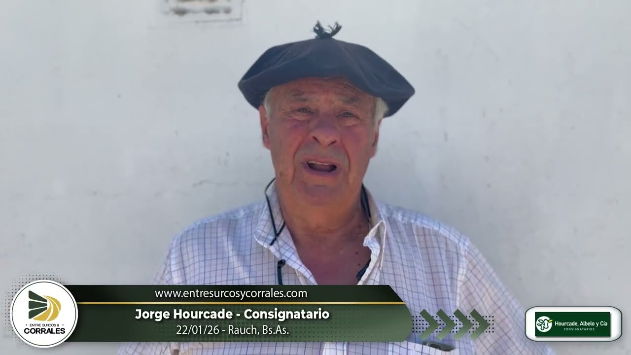22-01-26 - Jorge Hourcade - Consignatario - Remate de Hourcade, Albelo y Cía.  en Rauch, Bs.As.