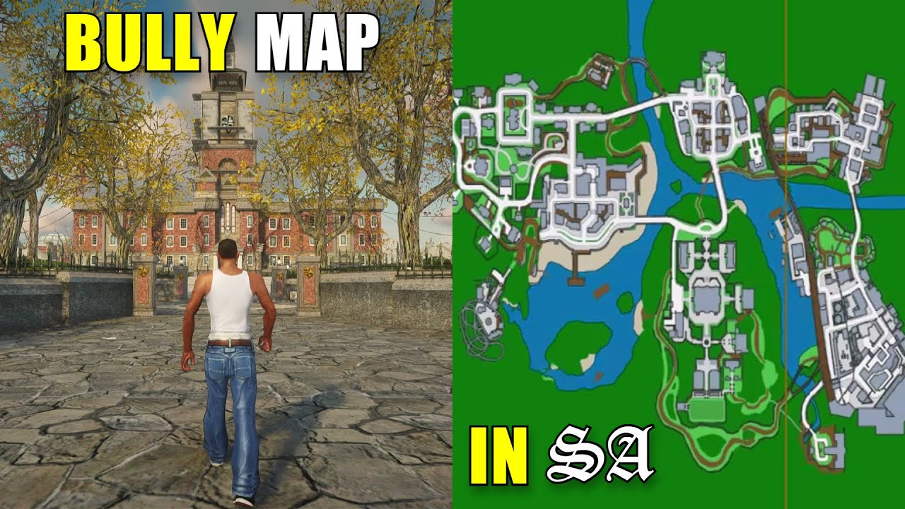 BULLWORTH MAP (BULLY) in GTA San Andreas - OpenBull Mod (SA_DirectX 3.0)