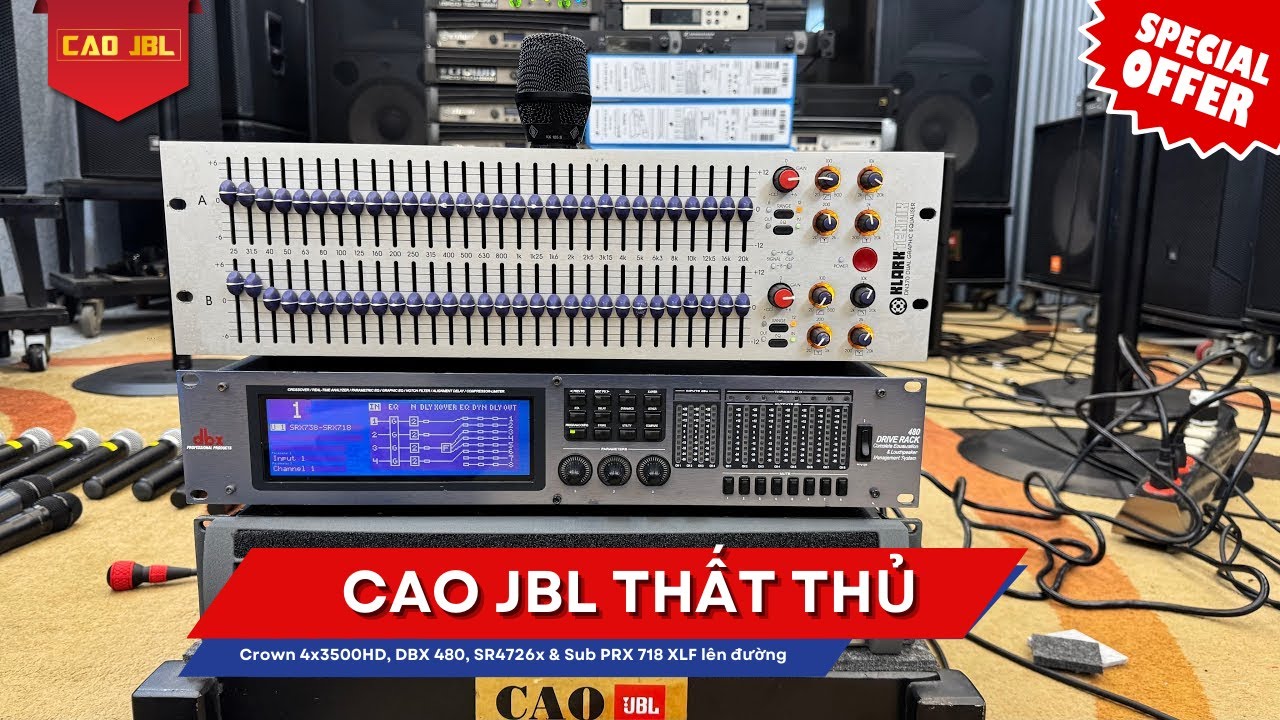 Vỡ trận thực sự - CAO JBL thất thủ: Crown 4x3500HD, DBX 480, SR4726x & Sub PRX 718 XLF lên đường