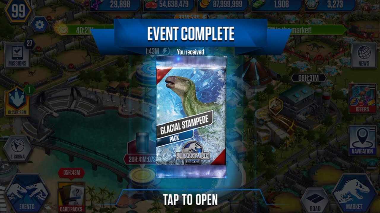 GLACIAL STAMPEDE PACK - Jurassic World The Game (EP-1076)