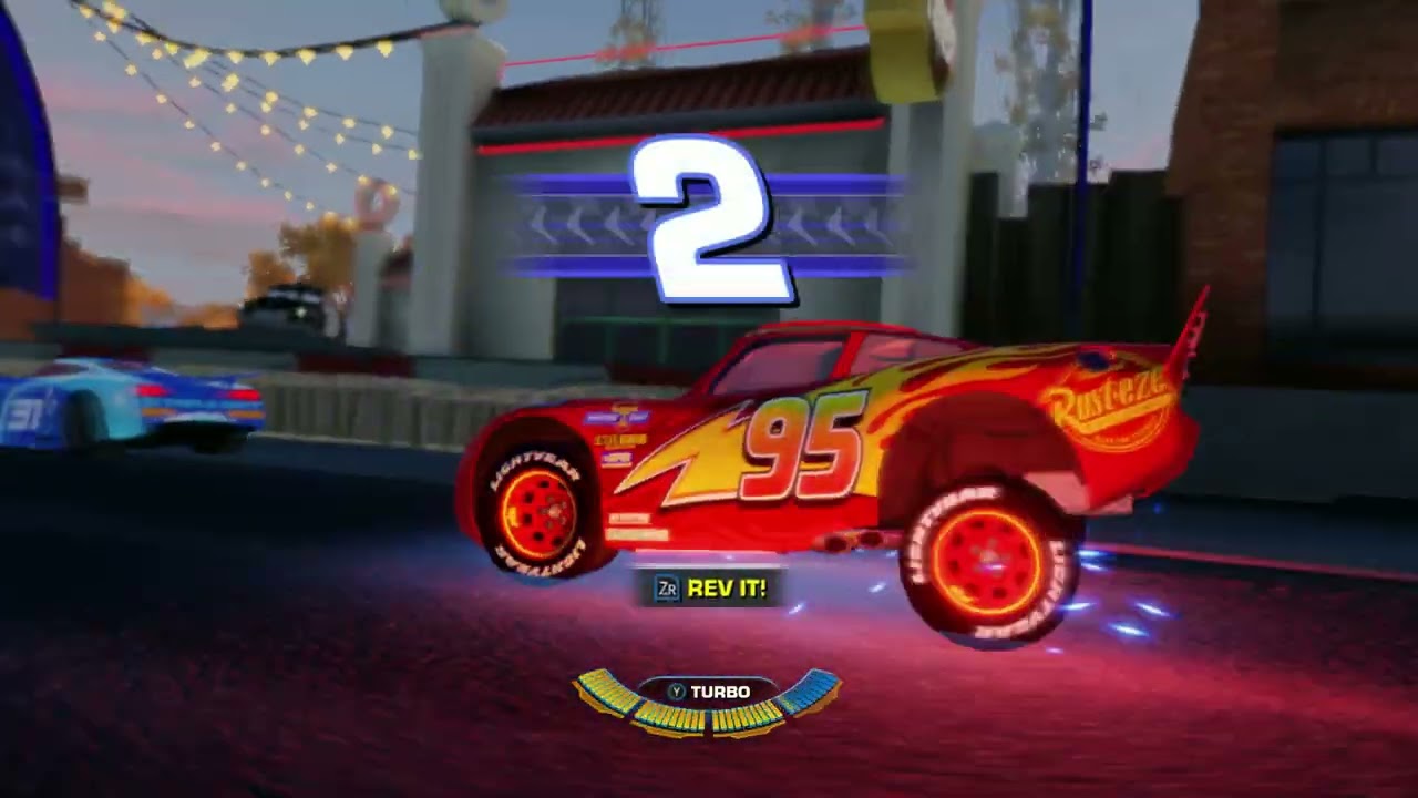 can lightning mcqueen win a race on his trainer/friends hometrack