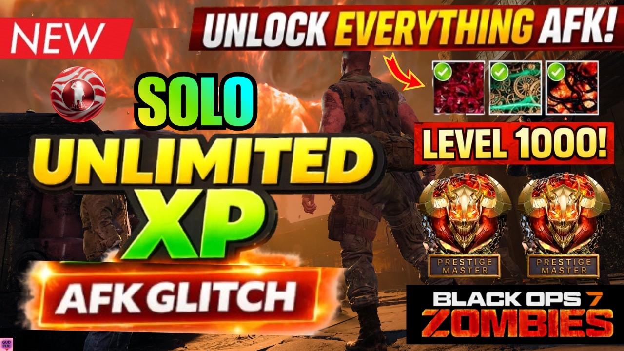 NEW BROKEN BO7 GODMODE XP GLITCH AFTER PATCH! UNLOCK EVERYTHING AFK + LEVEL 1000 FAST | BO7 ZOMBIES