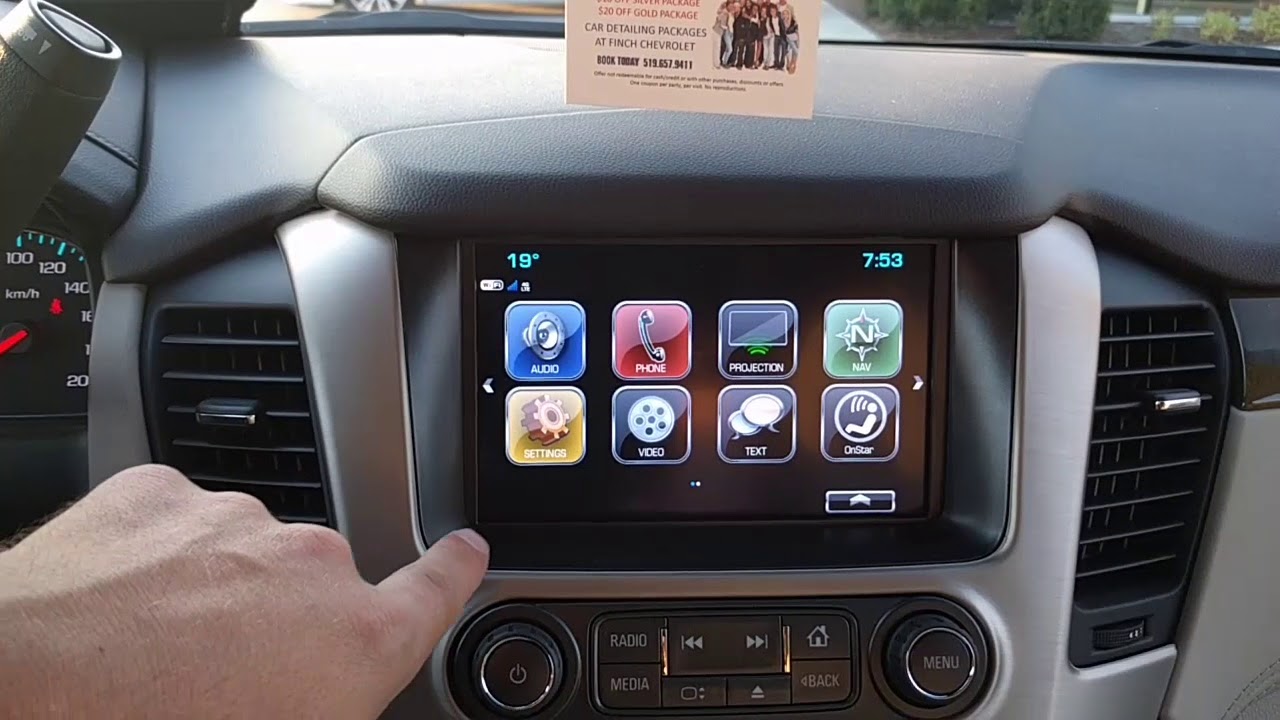 2017 GMC Denali center stack and radio overview