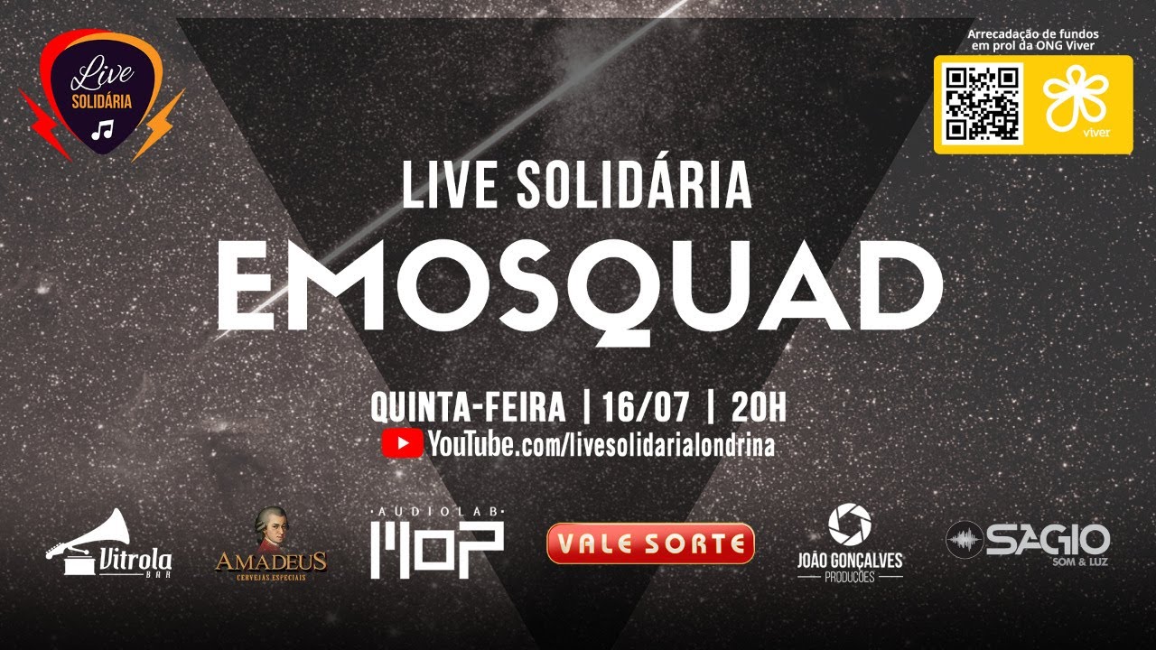 Live Solid&aacute;ria EMOSQUAD - ONG Viver