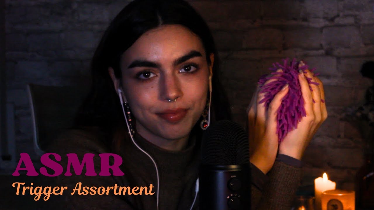 A slightly chaotic ASMR TRIGGER ASSORTMENT #asmr #triggerassortment