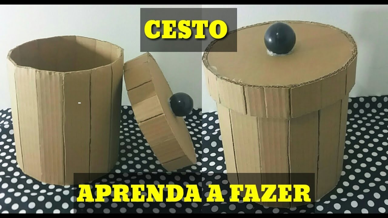 DIY | FAÇA SEU CESTO DE PAPELÃO | SIMPLES E RÁPIDO
