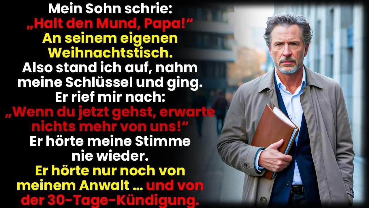 Mein Sohn schrie mich an Weihnachten an – ich nahm die Schlüssel und ging