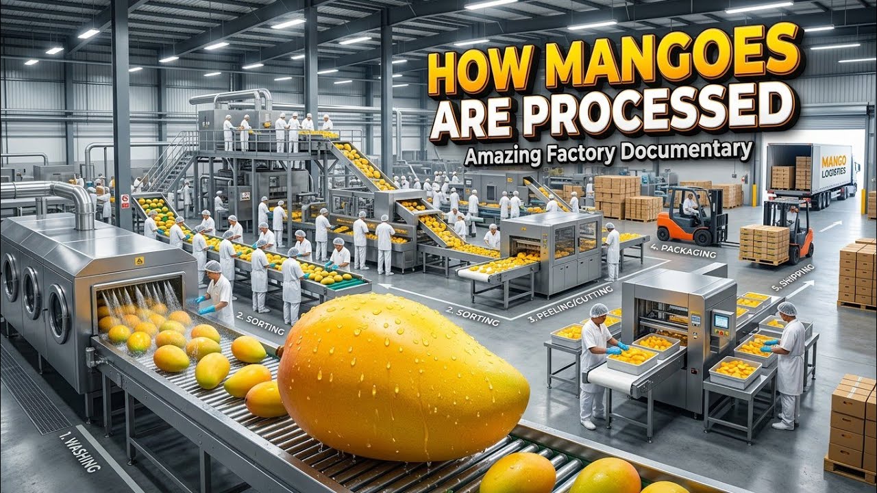 How Mangoes Are Processed in Factory | Amazing Mango Processing & Packaging Factory #mango #factory